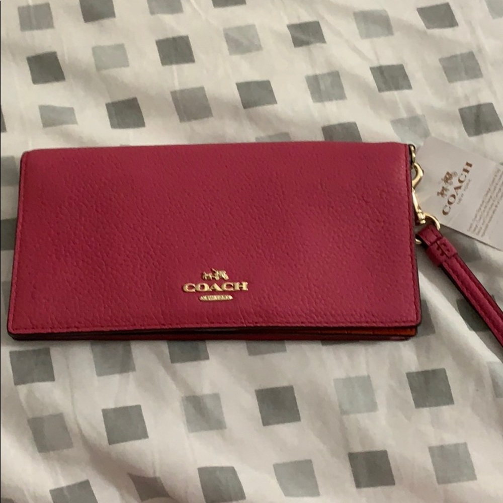NWT Coach Color Block Slim Wallet